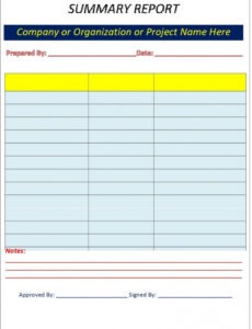 10 Editable End Of Project Summary Report Template Docs