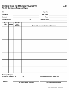 10 Printable Bi Weekly Progress Report Template Word