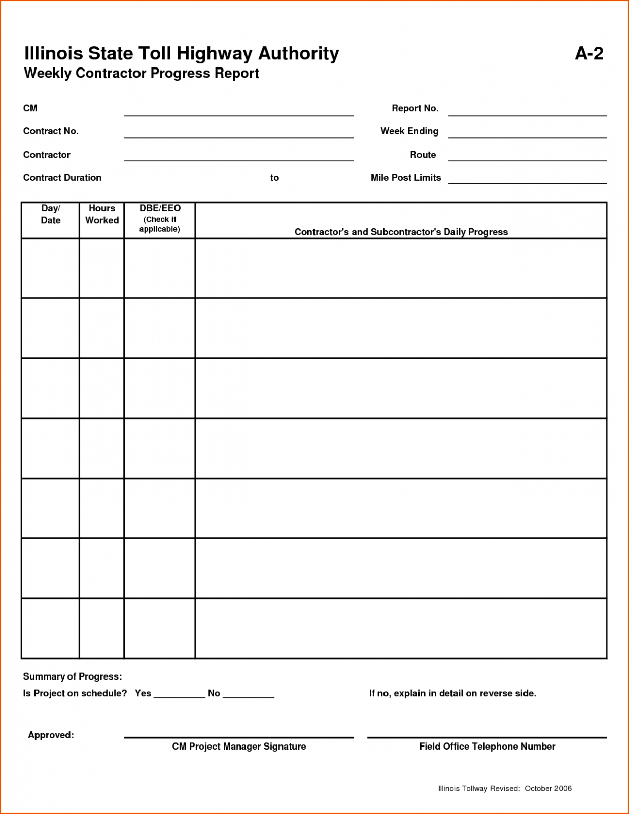 10 Printable Bi Weekly Progress Report Template Word