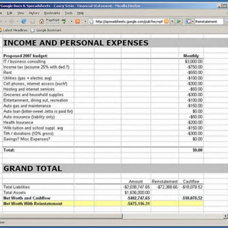 10 Printable Business Income And Expense Report Template Doc