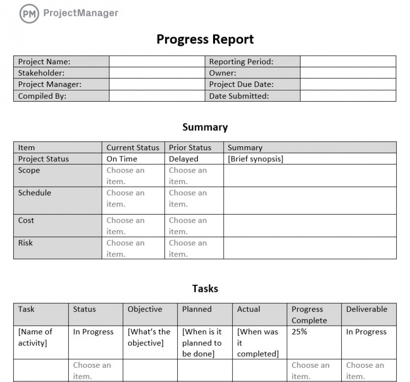 10 Printable Employee Performance Progress Report Template Xls