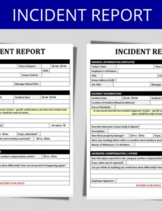 10 Printable Human Resources Incident Report Template Example