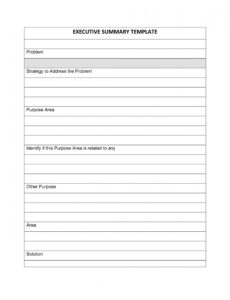 5  Executive Summary Business Report Template Docx