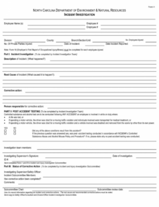 Human Resources Incident Report Template