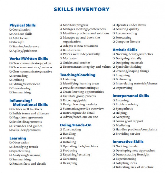 5 Printable Brigance Transition Skills Inventory Report Template Excel