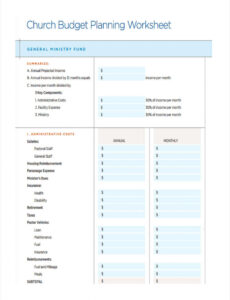 5 Printable Church Weekly Financial Report Template Xls