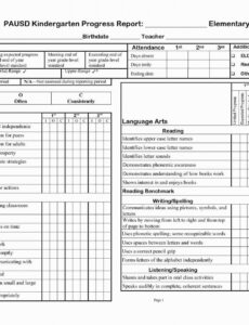 6  Daily Progress Report Template For Elementary Students