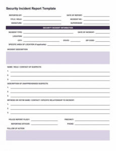 6 Editable Care Home Incident Report Template Xls