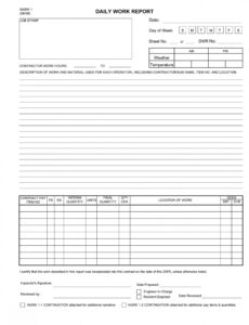 6 Printable End Of Week Report Template Docx