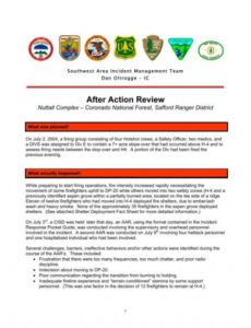 6 Printable Fire Department After Action Report Template