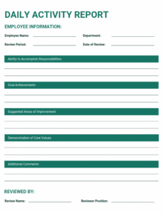 7 Editable Army Daily Status Report Template Docs