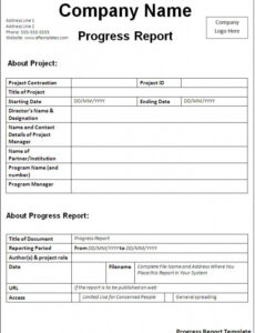 7} Editable Construction Project Monthly Report Template Pdf