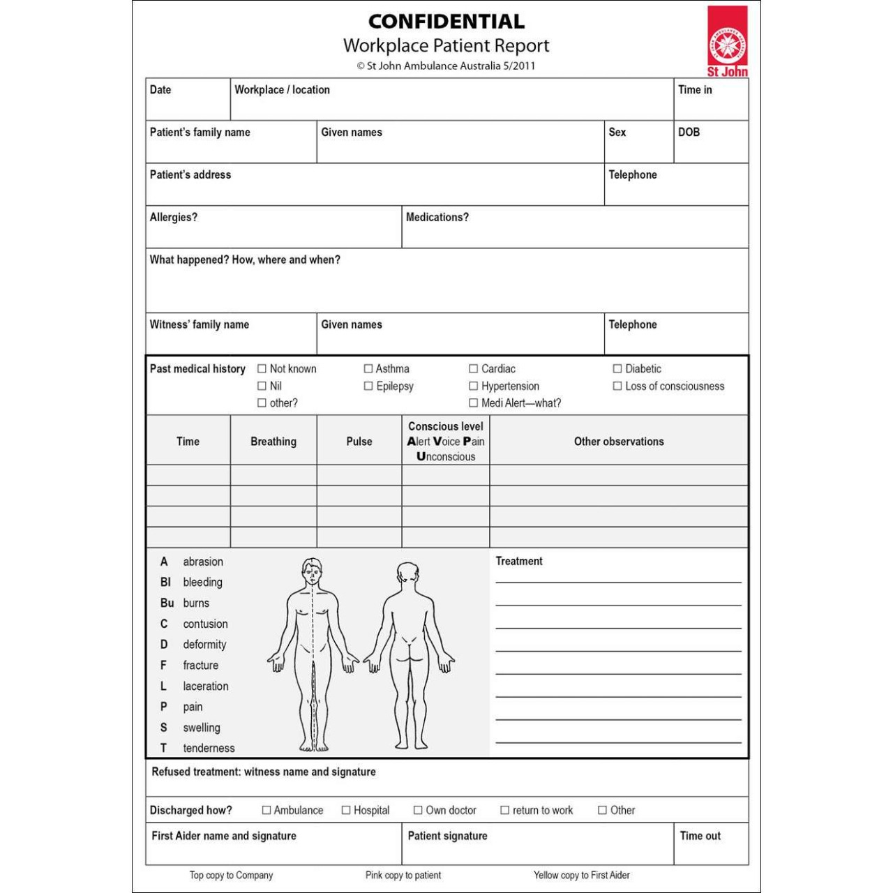 7} Editable First Aid Incident Report Template Docx