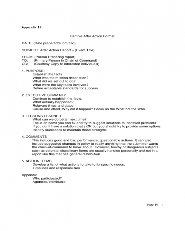 7}  Emergency Management After Action Report Template Docs