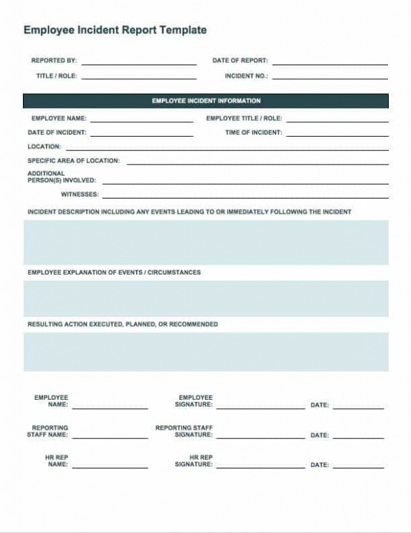 7} Printable Company Vehicle Incident Report Template Docs