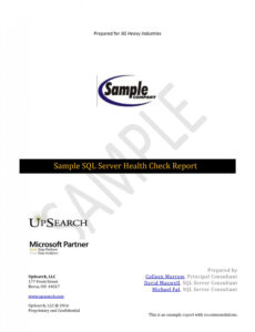 7} Printable Database Health Check Report Template Example