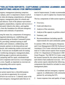 8 Editable Cyber Security After Action Report Template Sample