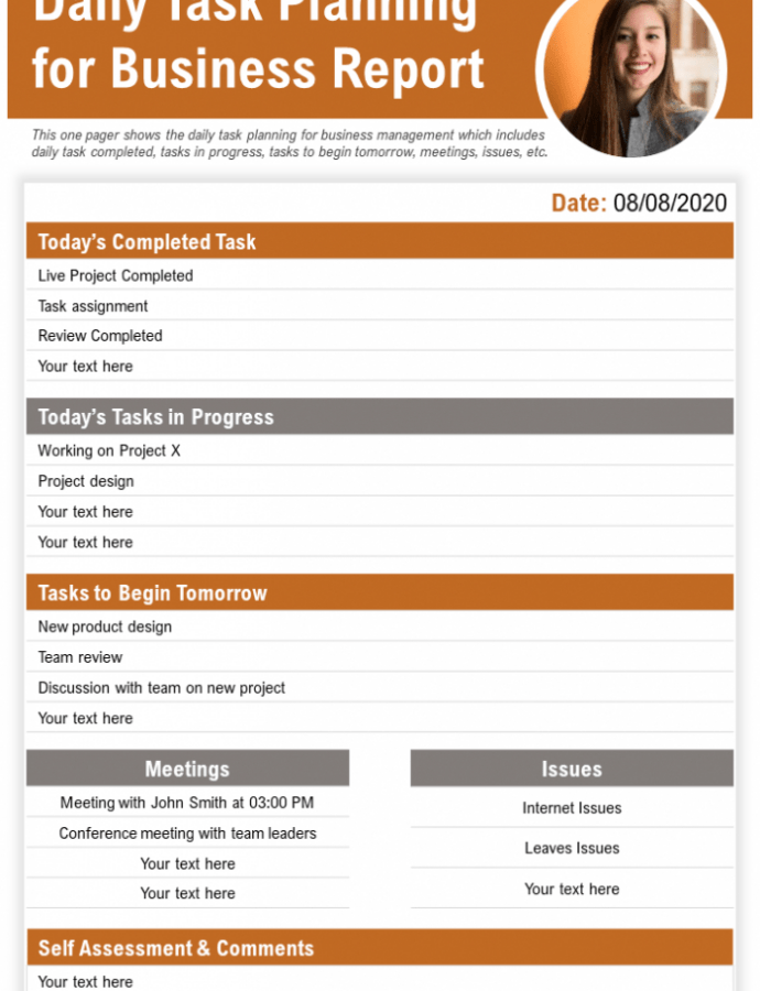 Technician Service Report Template