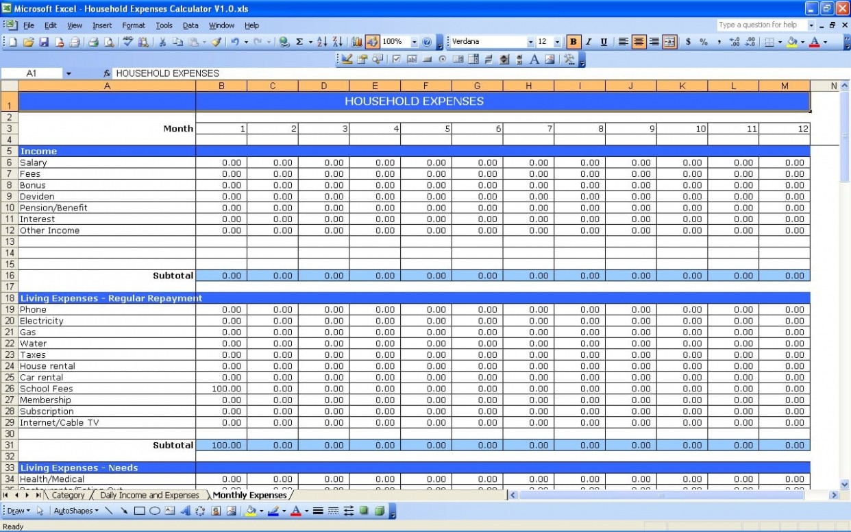 8 Printable Business Income And Expense Report Template Word