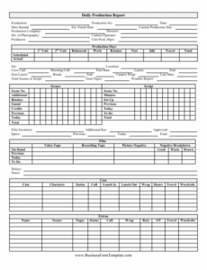 8 Printable Daily Manufacturing Production Report Template Sample