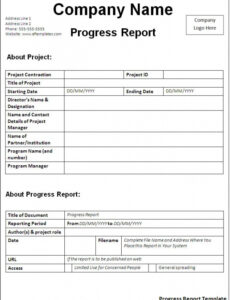 8 Printable Daily Progress Report Template For Elementary Students
