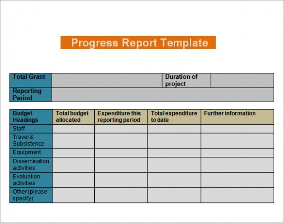 8 Printable Daily Progress Report Template For Elementary Students Word