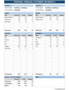8 Printable Financial Statement Review Report Template Excel