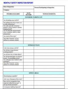 8 Printable Health And Safety Report Template Docx