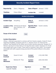 9 Editable Data Center Incident Report Template