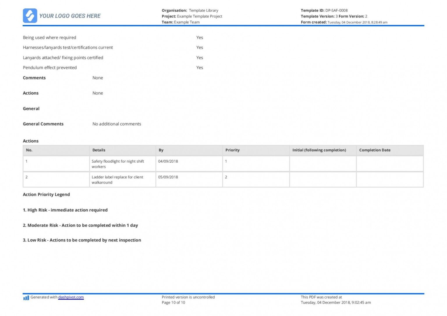 9 Food Safety Inspection Report Template Docx - Tacitproject