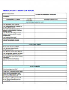 9 Printable Health And Safety Report Template Doc