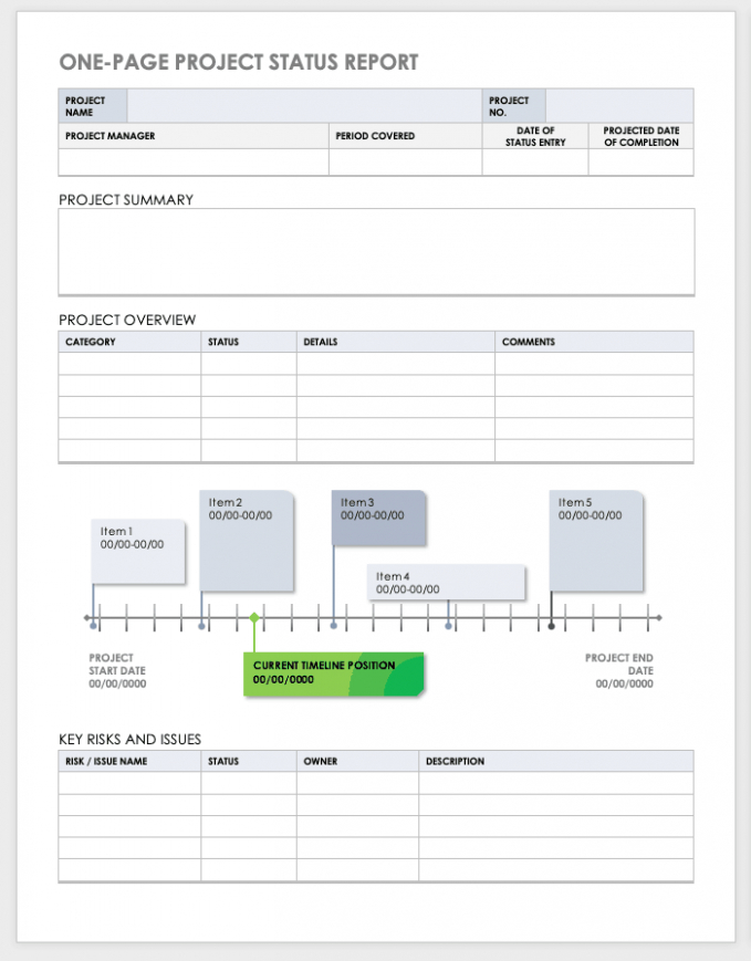 9 Printable Multiple Project Status Report Template Xls
