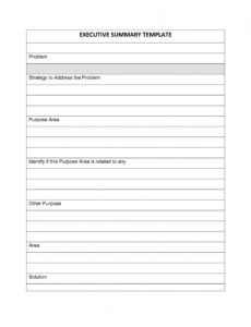 Best Editable Executive Summary Financial Report Template Sample