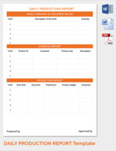 Best  Film Daily Production Report Template Docx
