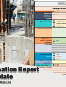 Best Printable Architect Field Observation Report Template Xls