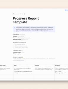 Best Printable Construction Monthly Progress Report Template Docx