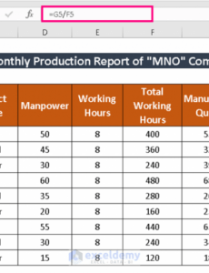 Best Printable Daily Manufacturing Production Report Template Docx