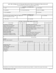 Best Printable Fire Sprinkler Inspection Report Template Doc