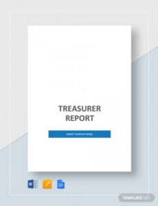 Booster Club Treasurer Report Template Xls