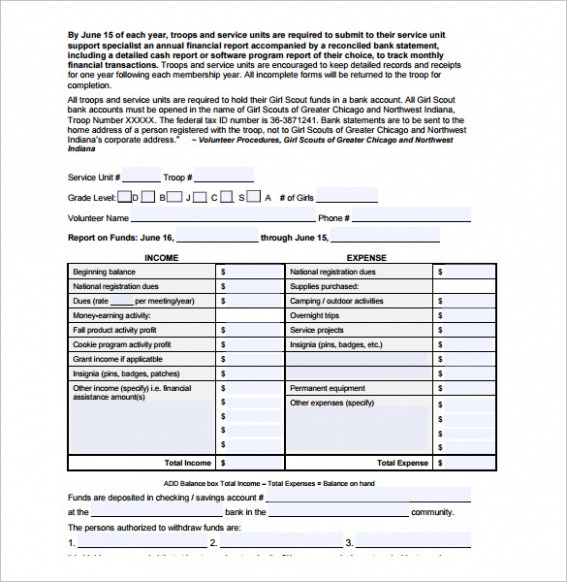 Construction Project Financial Report Template