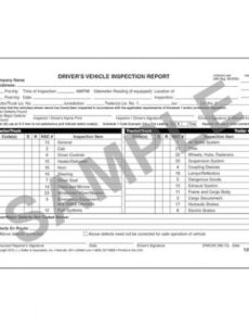 Daily Truck Inspection Report Template Docs