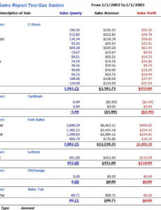 Editable Bar Daily Sales Report Template Example