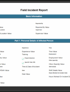 Free  Construction Site Incident Report Template