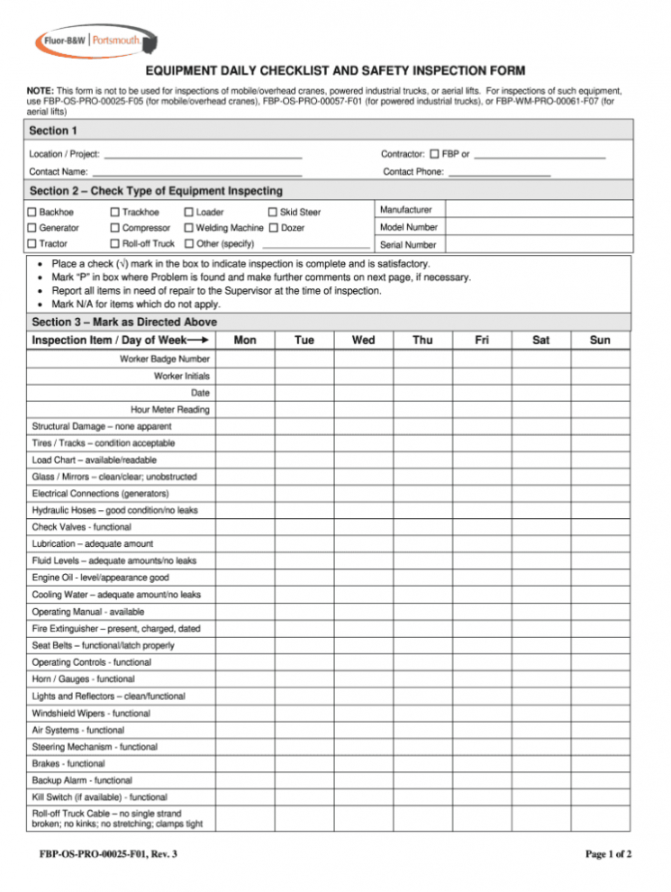 Free Editable Daily Construction Inspection Report Template Docs