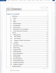 Free Editable Factory Acceptance Test Report Template Excel