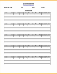 Free  Football Player Scouting Report Template Doc