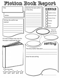 Free  Middle School Book Report Template