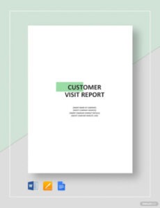 Free Printable Close Out Visit Report Template Example