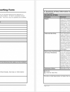 Free Printable Cybersecurity Incident Response Report Template Word