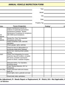 Printable Daily Truck Inspection Report Template Xls